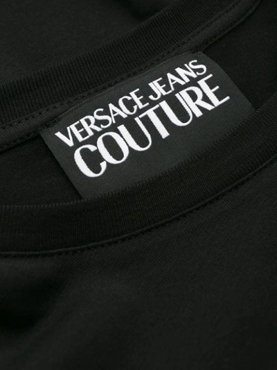 Shop Versace Jeans Couture Printed Logo T-shirt In Black