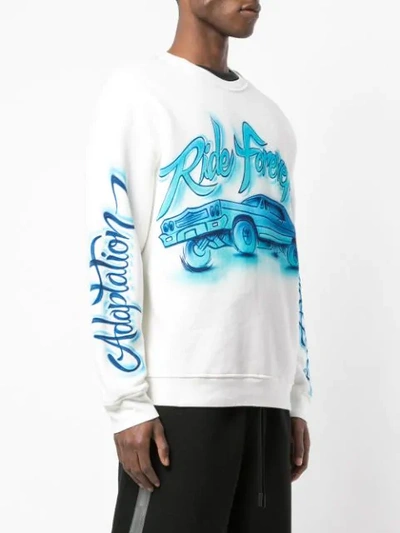 Shop Adaptation Ride Forever Sweatshirt In White