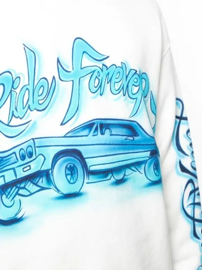 Shop Adaptation Ride Forever Sweatshirt In White