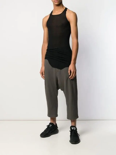 Shop Rick Owens Semi-sheer Tank Top In Black