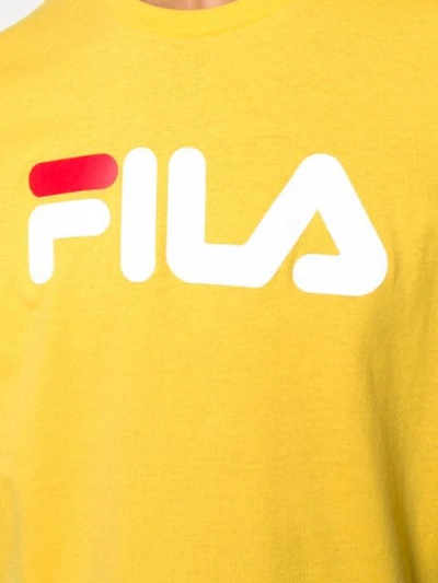 Shop Fila Logo Print T In Yellow