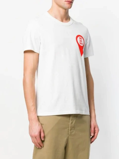 Shop Ami Alexandre Mattiussi T-shirt Print You Are Here In White