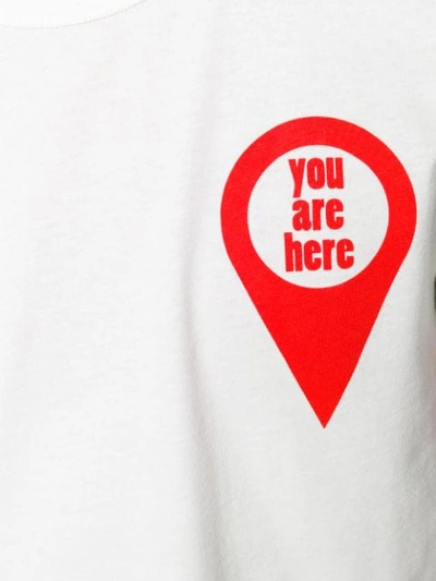 Shop Ami Alexandre Mattiussi T-shirt Print You Are Here In White