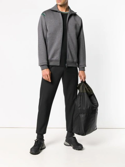 Shop Prada Zipped Cardigan - Grey