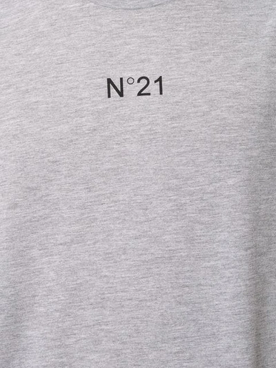 Shop N°21 Classic Logo T-shirt In Grey