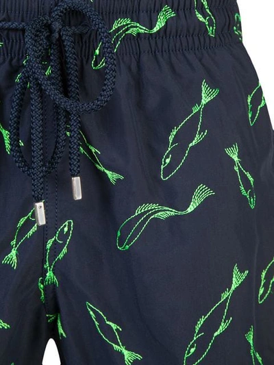 VILEBREQUIN EMBROIDERED FISH SWIM SHORTS - 蓝色