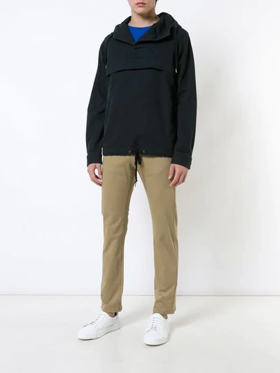 321 Layered Jersey Hoodie In Blue