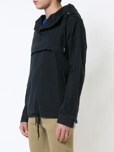 321 Layered Jersey Hoodie In Blue