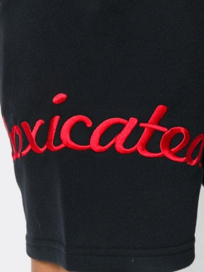 Shop Intoxicated Logo Embroidered Track Shorts In Black