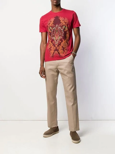 Shop Etro Leopard Print T-shirt In Red
