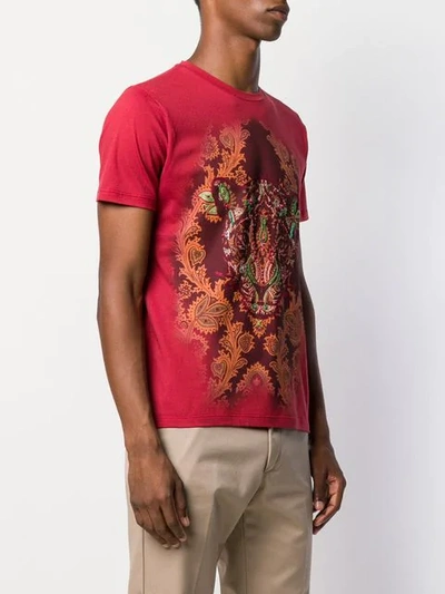 Shop Etro Leopard Print T-shirt In Red