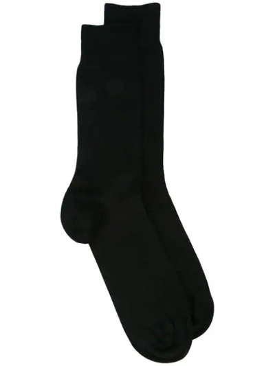 Shop Ami Alexandre Mattiussi Crew Socks In Black