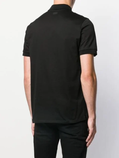 Shop Neil Barrett Graphic Patch Polo Shirt In Black