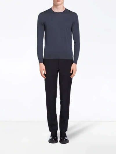 Prada Wool Sweater In Grey