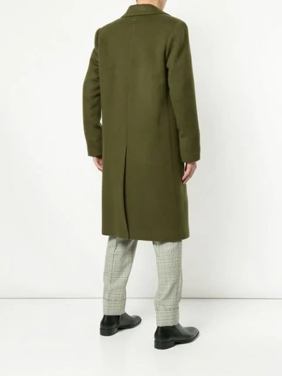 Shop Wooyoungmi Classic Long Coat - Green