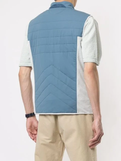 Shop Kiton Padded Gilet In Blue