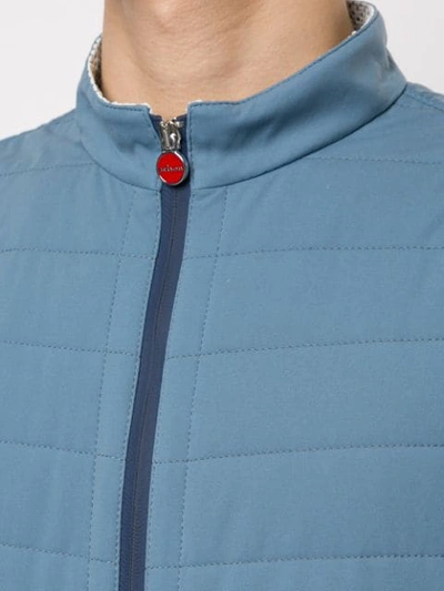 Shop Kiton Padded Gilet In Blue