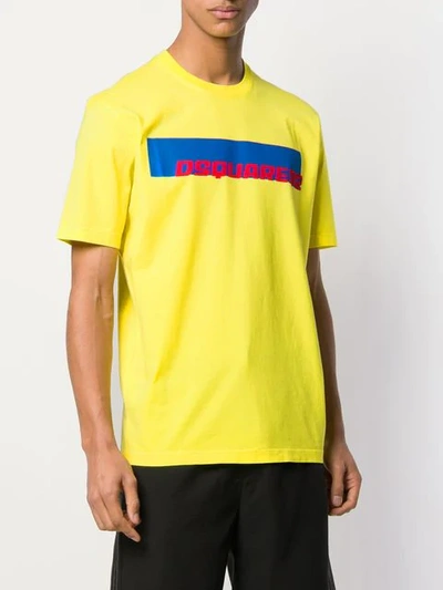 Shop Dsquared2 Logo Print T-shirt - Yellow