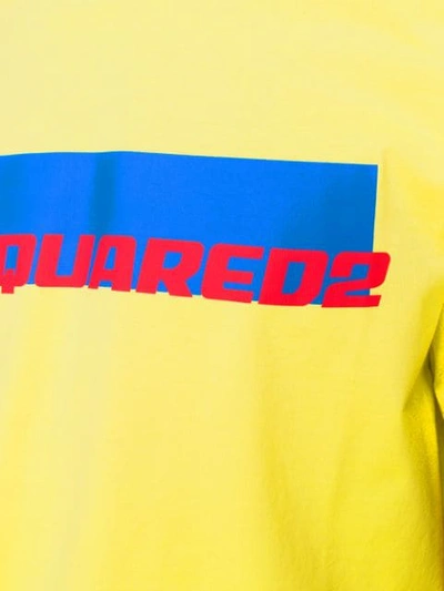 Shop Dsquared2 Logo Print T-shirt - Yellow