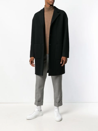 Shop Mauro Grifoni Single Breasted Coat - Black