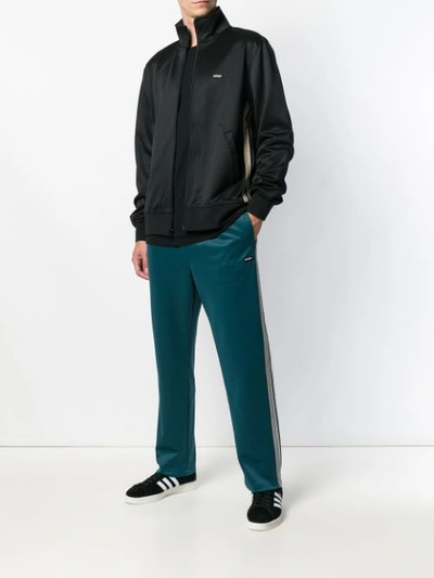 Shop Stussy Textured Rib Track Pants In Blue