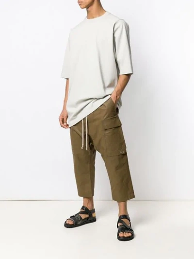 Shop Rick Owens Drop-crotch Cargo Trousers In Brown