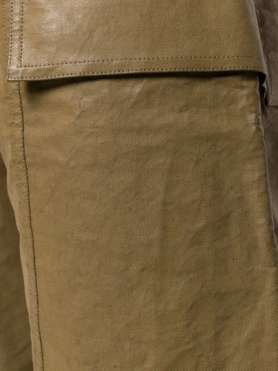 Shop Rick Owens Drop-crotch Cargo Trousers In Brown