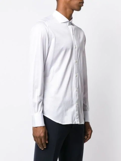 Shop Finamore 1925 Napoli Pointed Collar Shirt In White