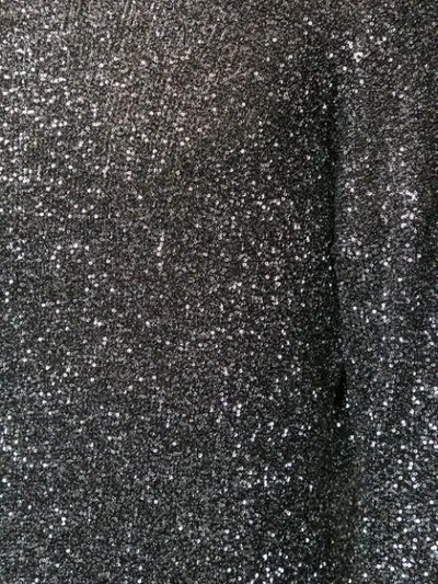 Shop Saint Laurent Glitter Jumper In Black
