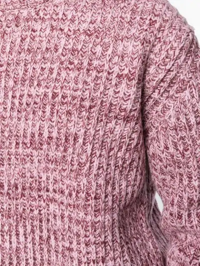 Shop Msgm Chunky Knit Sweater In Pink