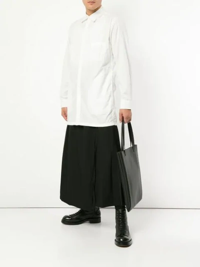 Shop Yohji Yamamoto Deconstructed Shirt In White