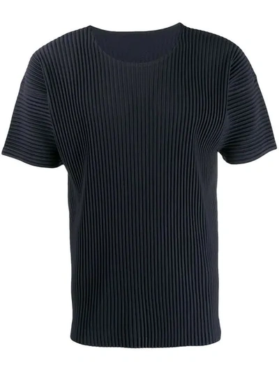 Shop Issey Miyake Ribbed T-shirt In Black