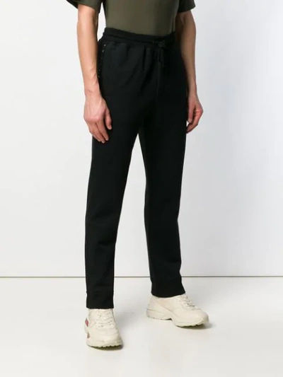 Shop Valentino Rockstud Untitled Track Pants In Black