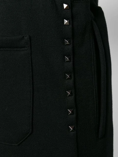Shop Valentino Rockstud Untitled Track Pants In Black