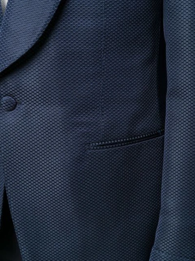 Shop Tom Ford Textured Tuxedo Blazer In Blue