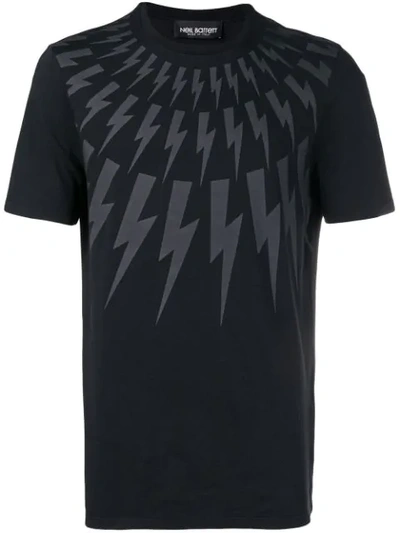 lightning bolt print T-shirt