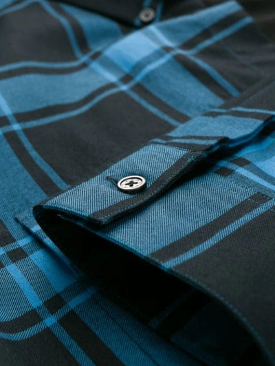 Shop Givenchy Checked Shirt In Blue