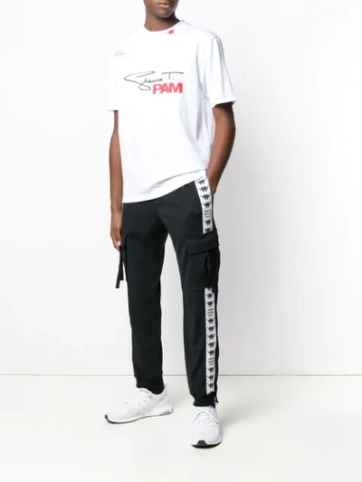 Shop Perks And Mini Pam  Logo Print T-shirt - White