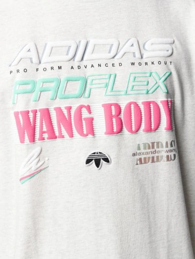 Shop Adidas Originals By Alexander Wang Graphic Print T-shirt In Grey