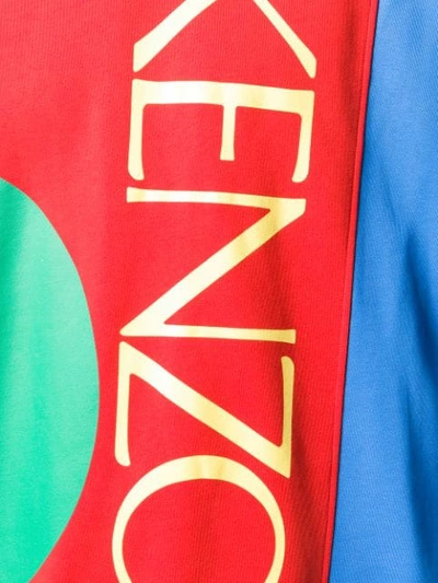 Shop Kenzo Contrast Panels Sweatshirt In Red