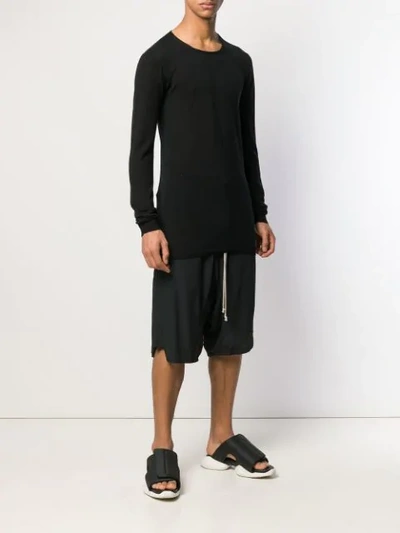Shop Rick Owens Longline Knitted Top In Black
