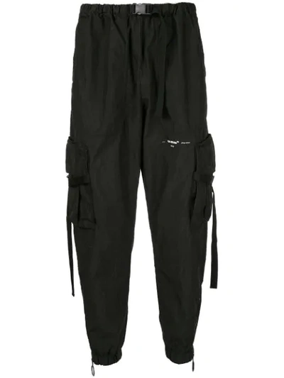 Shop Off-white Relaxed Fit Trousers In Black