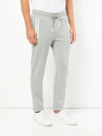 Shop Moncler Drawstring Fitted Trousers - Grey