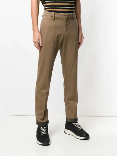 Shop Dondup Straight-leg Trousers - Brown