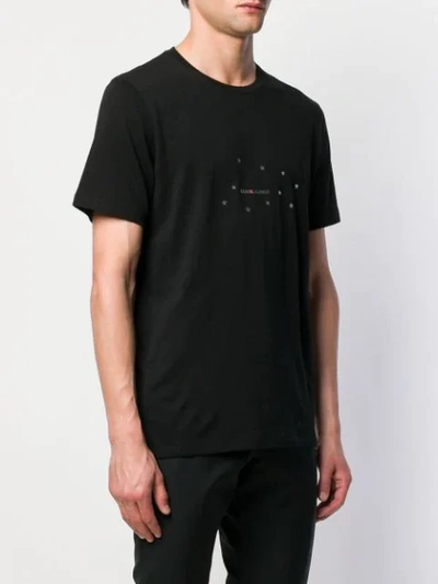 Shop Saint Laurent Logo Constellation Print T-shirt In Black