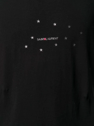 SAINT LAURENT LOGO CONSTELLATION PRINT T-SHIRT - 黑色