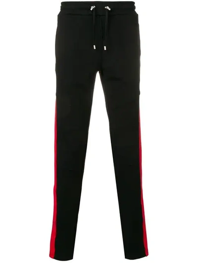 Shop Balmain Biker Track Pants In Black