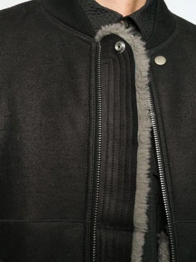Shop Rick Owens Shearling Bomber Jacket In Black