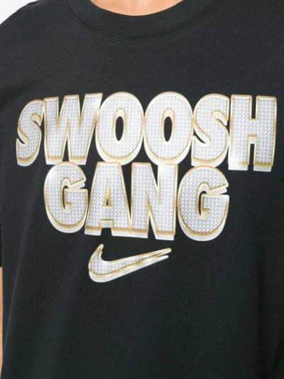 Nike Swoosh Gang Print T-shirt In Black | ModeSens