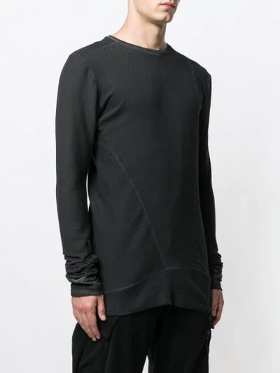 Shop Army Of Me Asymmetric Panel Slim-fit Sweater - Grey